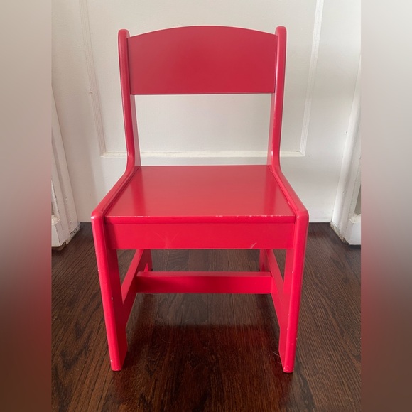 Bright Red Kids Chairs Set - Picture 2 of 5